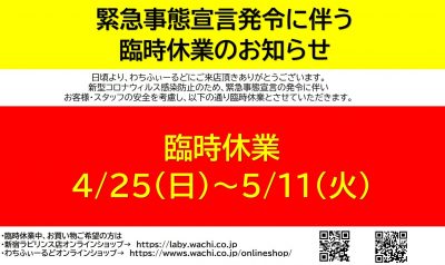 緊急事態宣言休業西