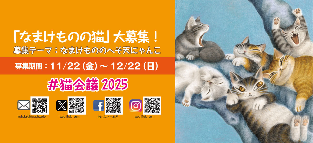 #ネコ会議2025 「なまけものの猫」大募集！ 11月22日（金）- 12月22日（日）